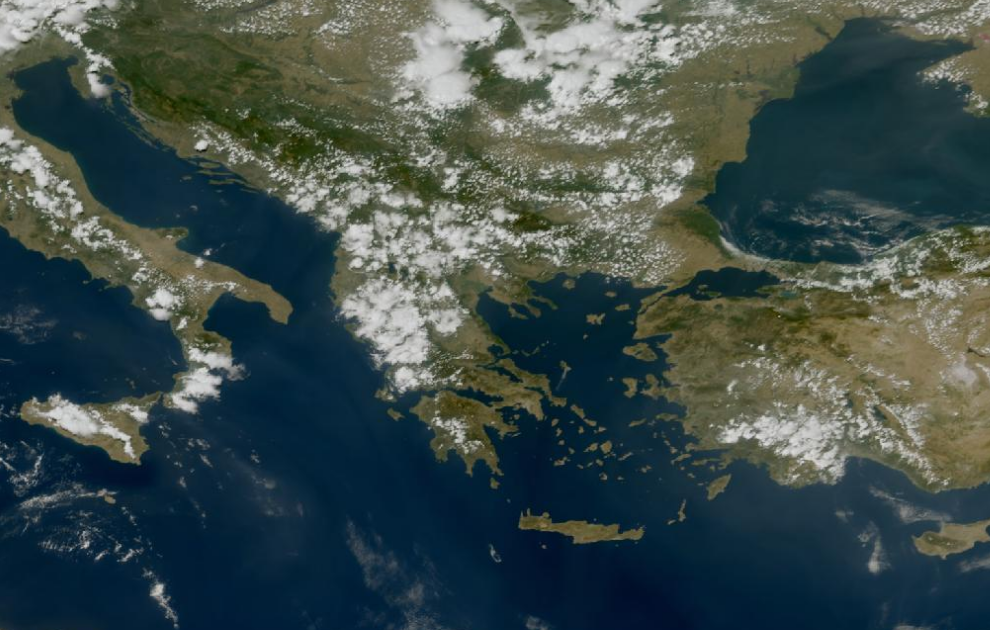 Τελευταία δορυφορική εικόνα νεφοκάλυψης