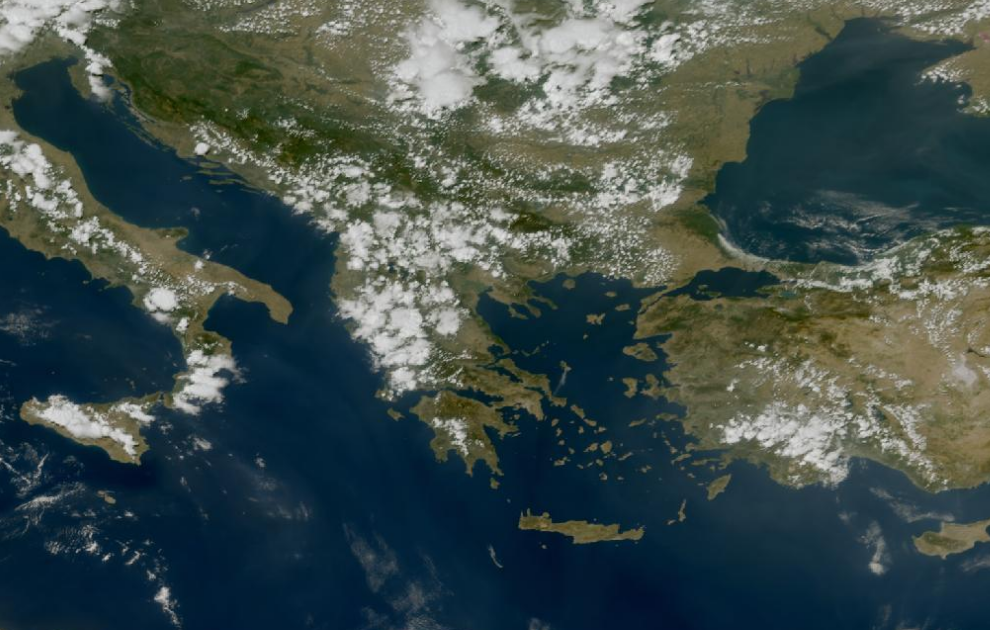 Τελευταία δορυφορική εικόνα νεφοκάλυψης
