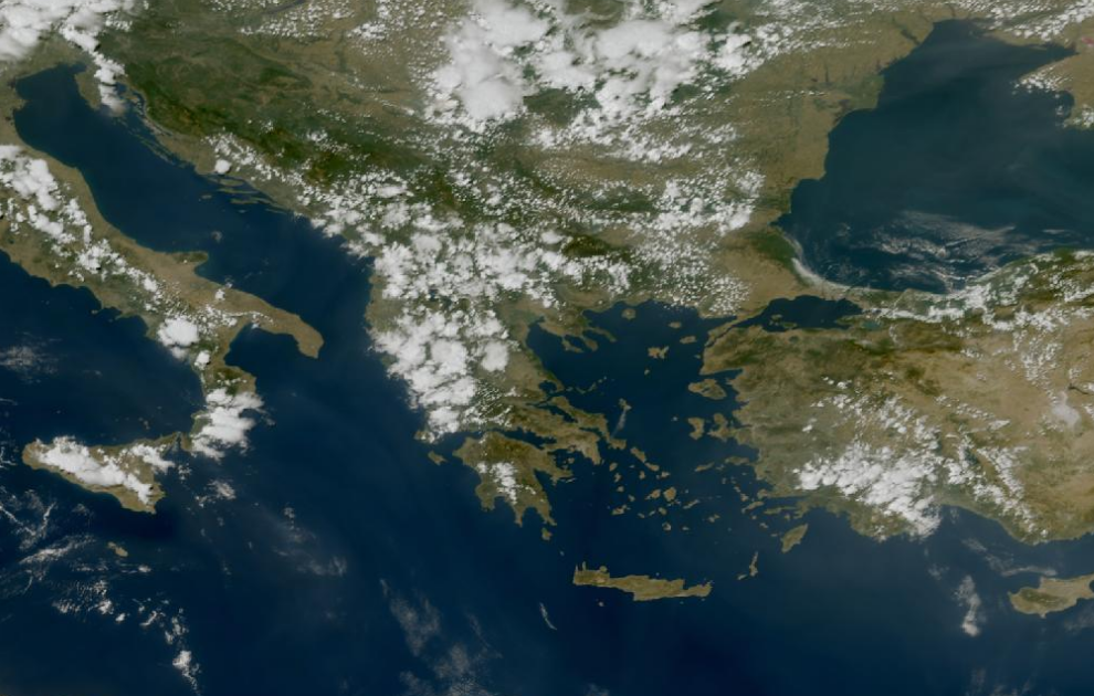 Τελευταία δορυφορική εικόνα νεφοκάλυψης