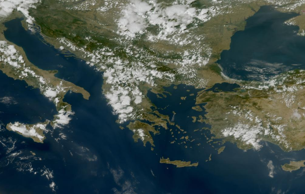 Τελευταία δορυφορική εικόνα νεφοκάλυψης
