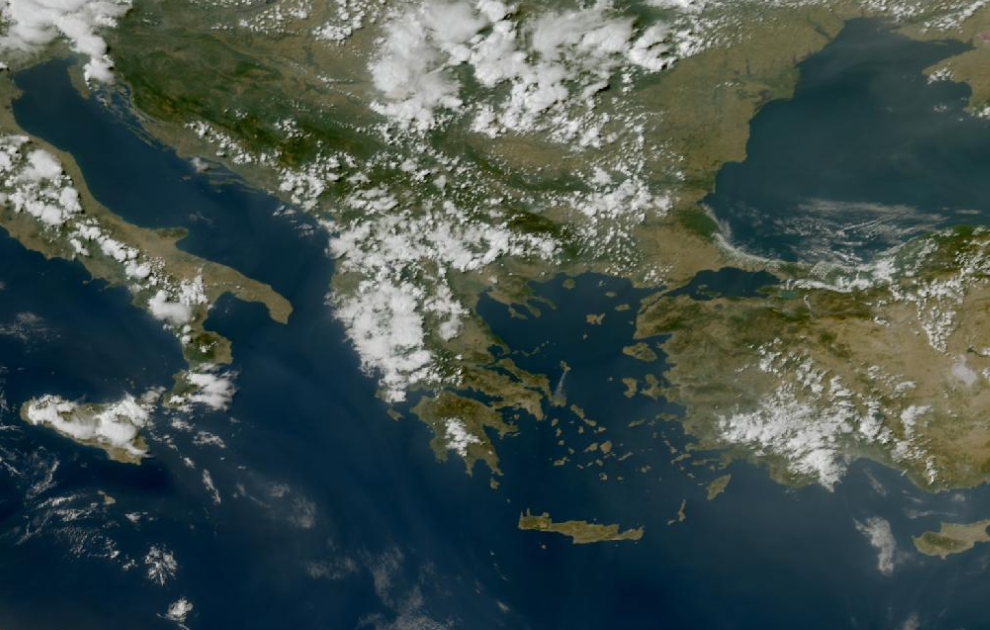 Τελευταία δορυφορική εικόνα νεφοκάλυψης
