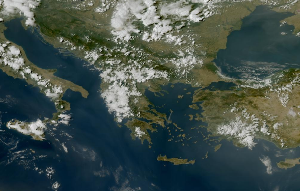 Τελευταία δορυφορική εικόνα νεφοκάλυψης