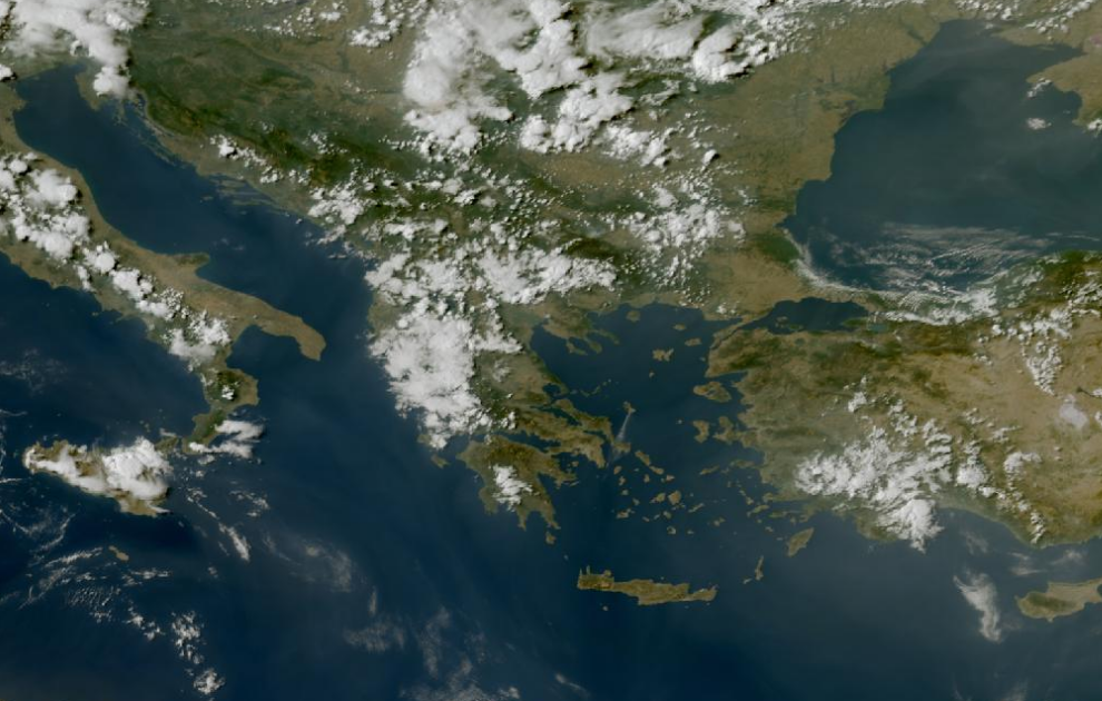 Τελευταία δορυφορική εικόνα νεφοκάλυψης