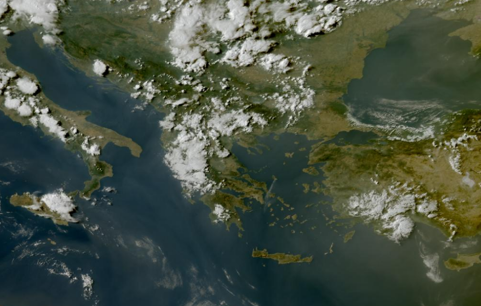Τελευταία δορυφορική εικόνα νεφοκάλυψης