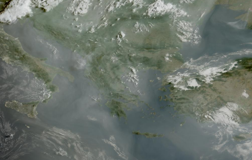 Τελευταία δορυφορική εικόνα νεφοκάλυψης