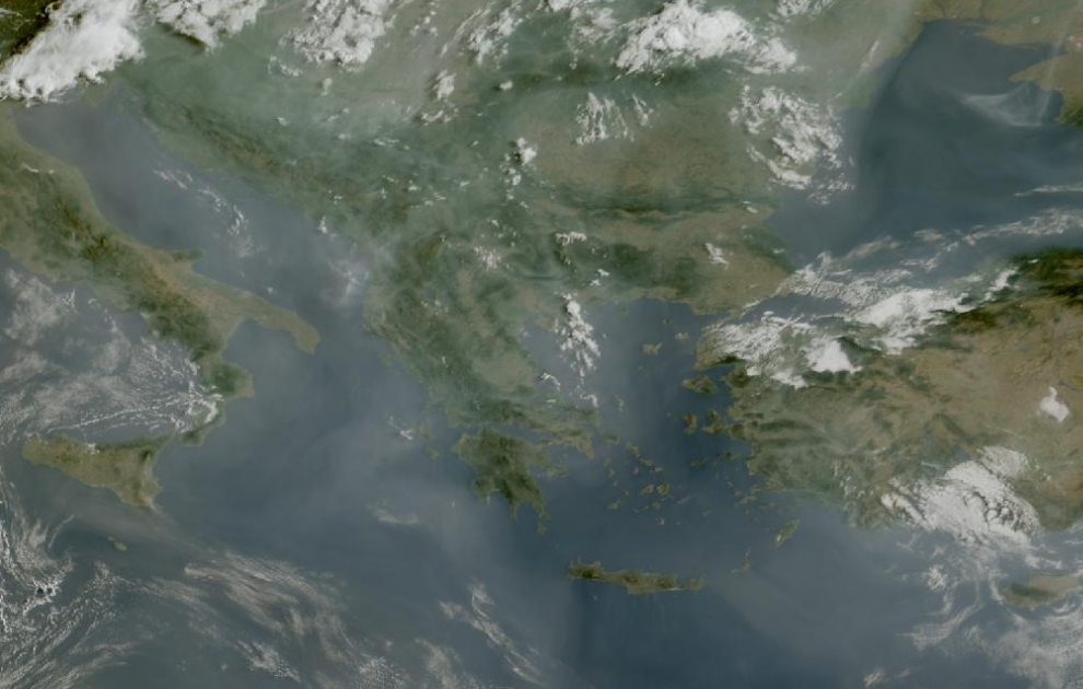 Τελευταία δορυφορική εικόνα νεφοκάλυψης