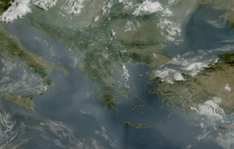 Τελευταία δορυφορική εικόνα νεφοκάλυψης
