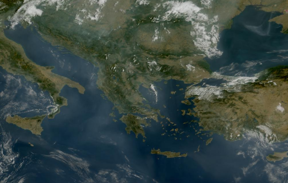 Τελευταία δορυφορική εικόνα νεφοκάλυψης