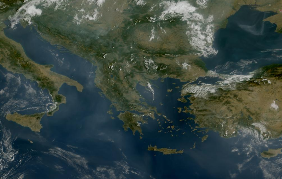 Τελευταία δορυφορική εικόνα νεφοκάλυψης