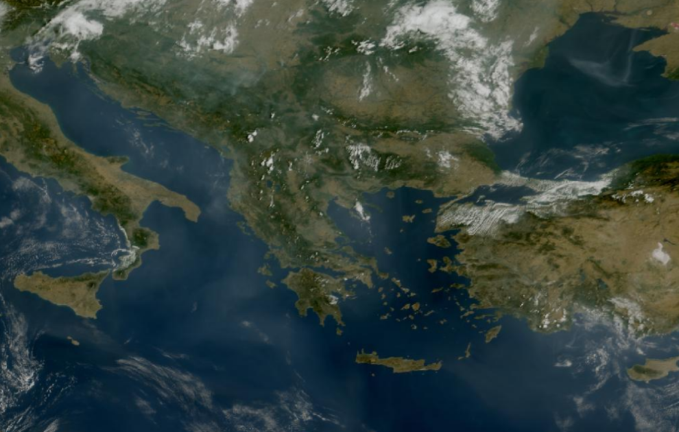 Τελευταία δορυφορική εικόνα νεφοκάλυψης