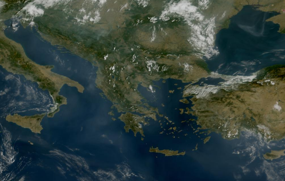 Τελευταία δορυφορική εικόνα νεφοκάλυψης