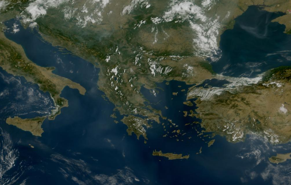 Τελευταία δορυφορική εικόνα νεφοκάλυψης