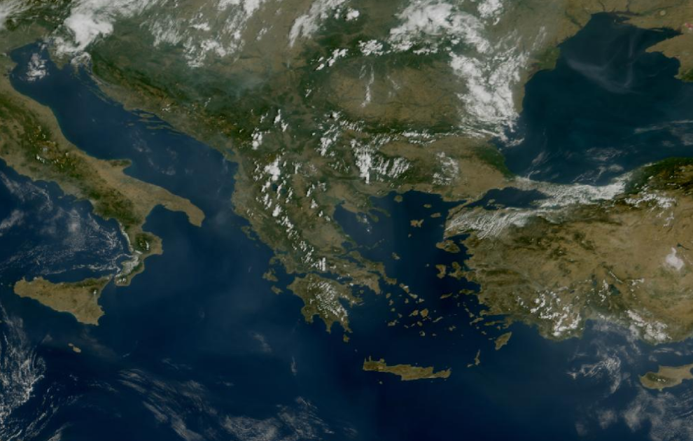 Τελευταία δορυφορική εικόνα νεφοκάλυψης