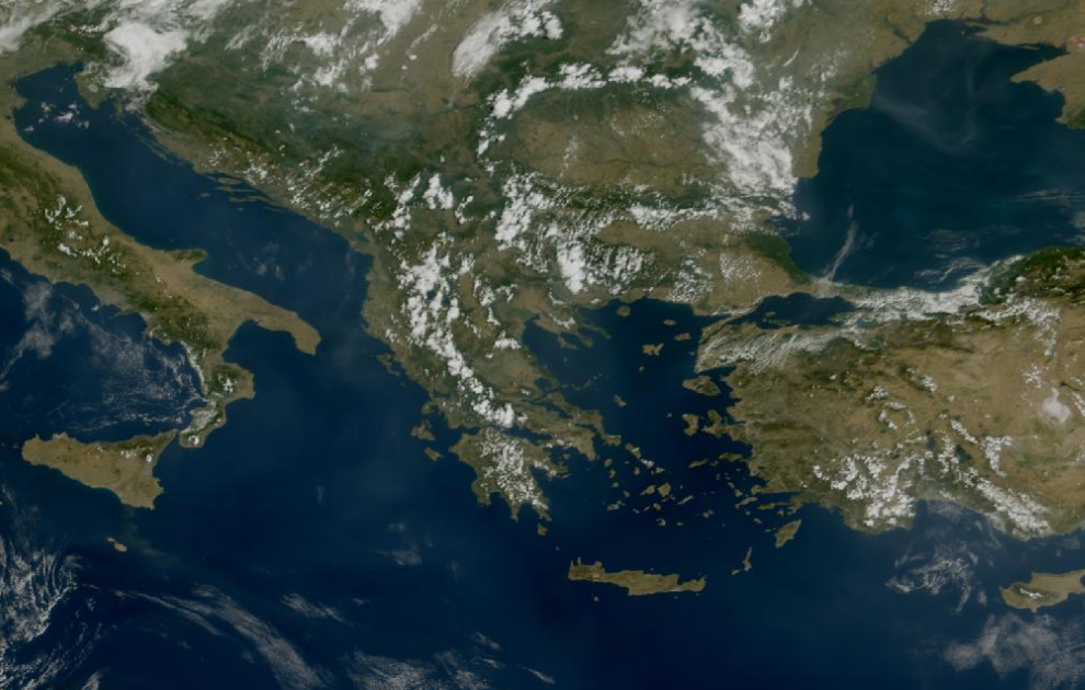 Τελευταία δορυφορική εικόνα νεφοκάλυψης