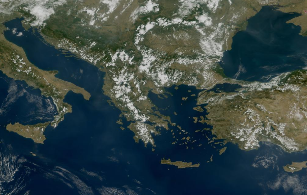 Τελευταία δορυφορική εικόνα νεφοκάλυψης