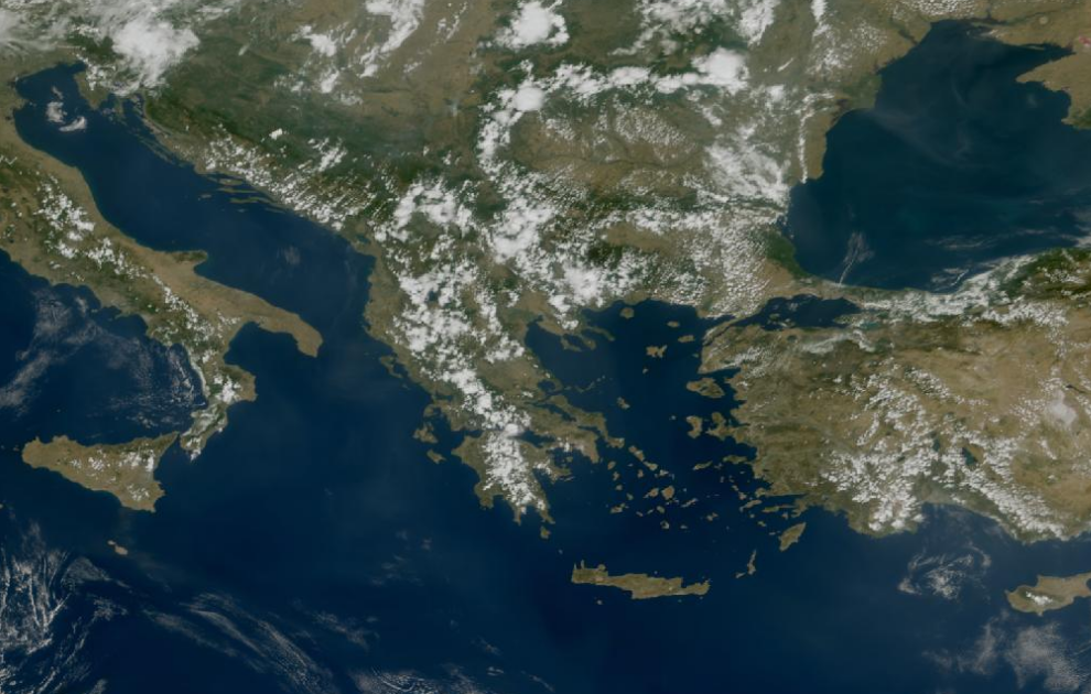 Τελευταία δορυφορική εικόνα νεφοκάλυψης