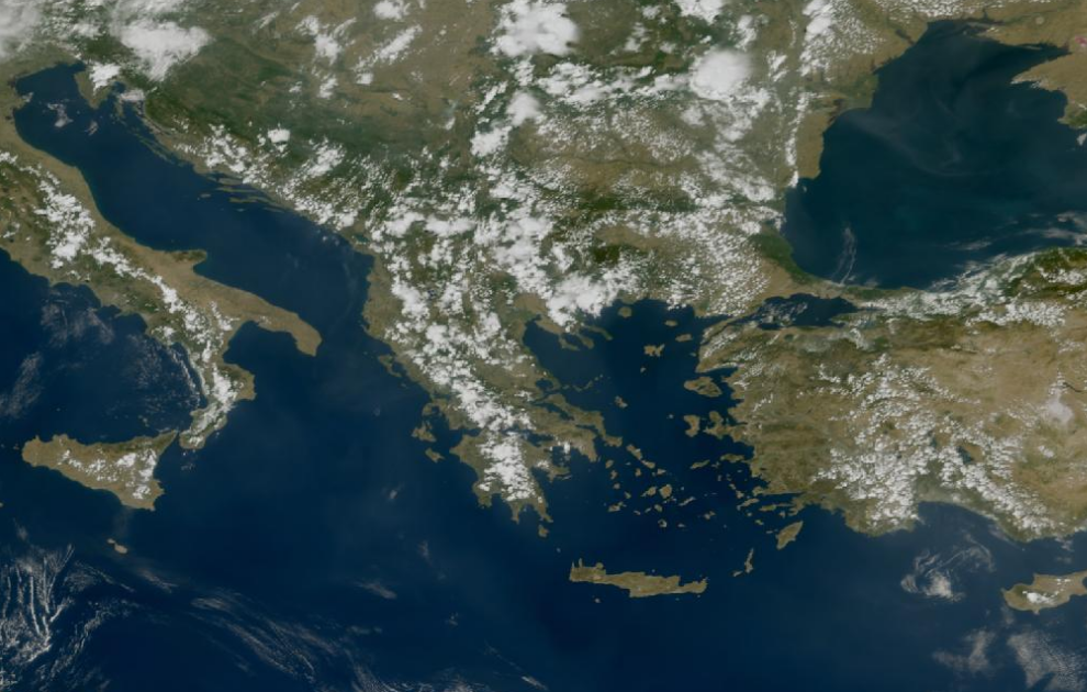 Τελευταία δορυφορική εικόνα νεφοκάλυψης