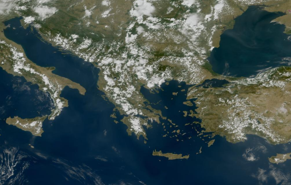 Τελευταία δορυφορική εικόνα νεφοκάλυψης