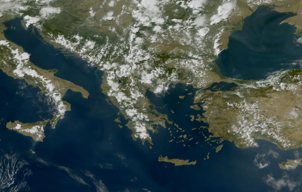Τελευταία δορυφορική εικόνα νεφοκάλυψης