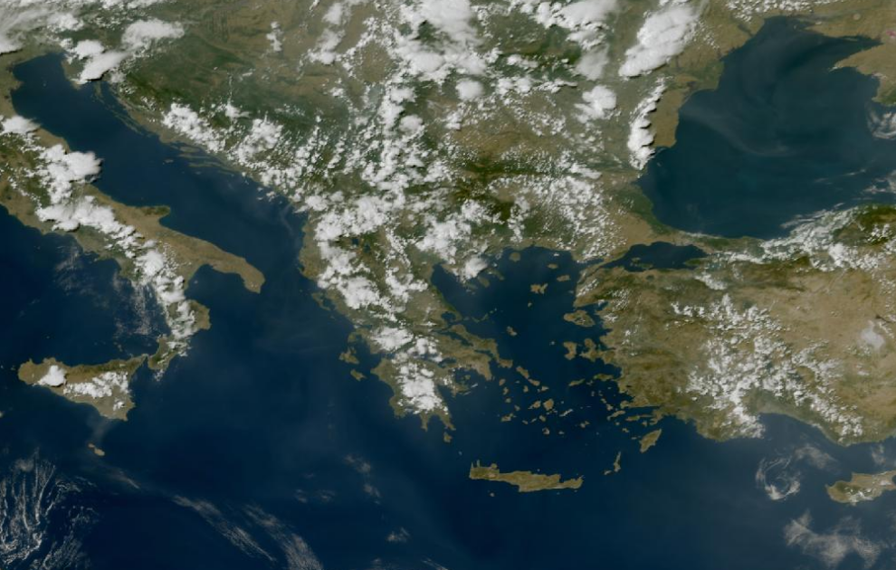 Τελευταία δορυφορική εικόνα νεφοκάλυψης