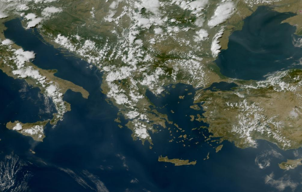 Τελευταία δορυφορική εικόνα νεφοκάλυψης