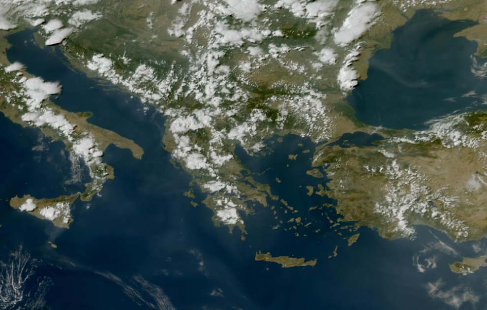 Τελευταία δορυφορική εικόνα νεφοκάλυψης