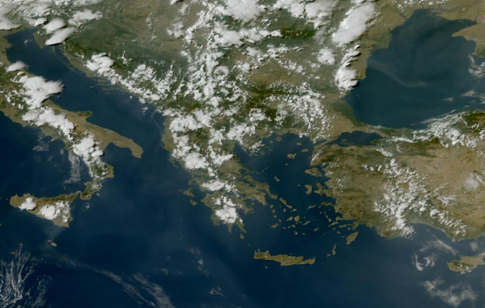 Τελευταία δορυφορική εικόνα νεφοκάλυψης