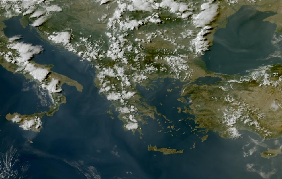 Τελευταία δορυφορική εικόνα νεφοκάλυψης