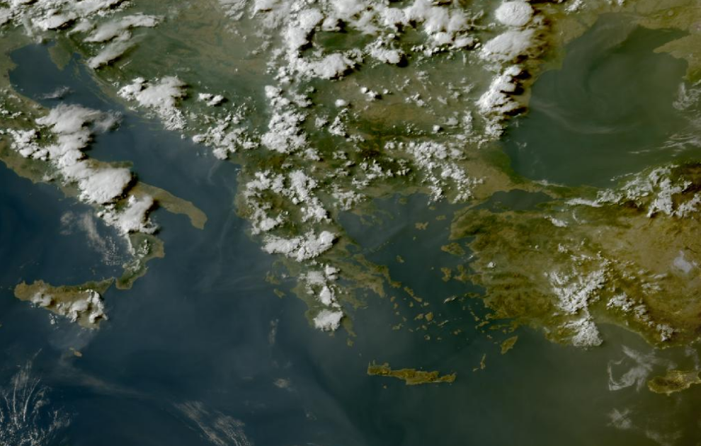 Τελευταία δορυφορική εικόνα νεφοκάλυψης