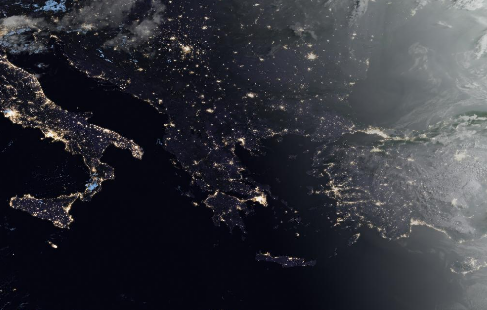 Τελευταία δορυφορική εικόνα νεφοκάλυψης