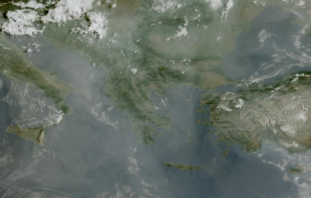 Τελευταία δορυφορική εικόνα νεφοκάλυψης