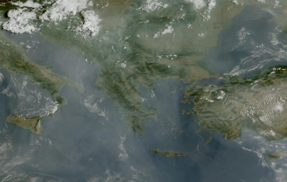 Τελευταία δορυφορική εικόνα νεφοκάλυψης