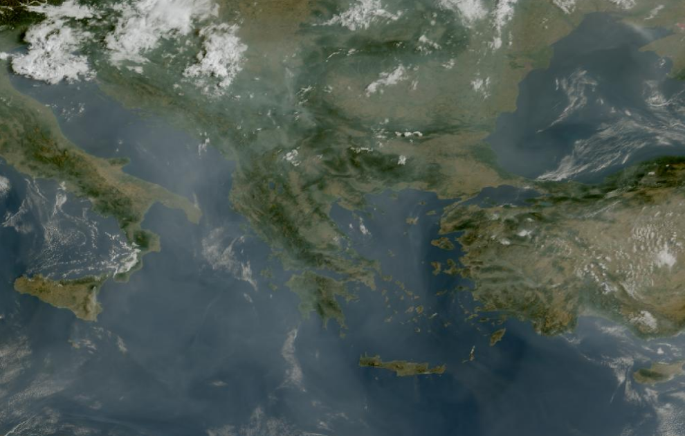 Τελευταία δορυφορική εικόνα νεφοκάλυψης