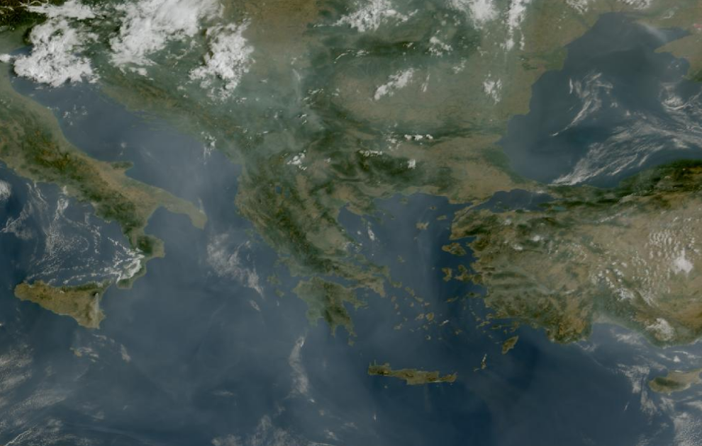 Τελευταία δορυφορική εικόνα νεφοκάλυψης