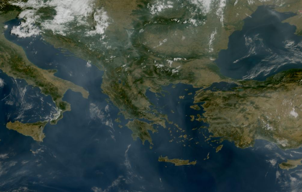 Τελευταία δορυφορική εικόνα νεφοκάλυψης