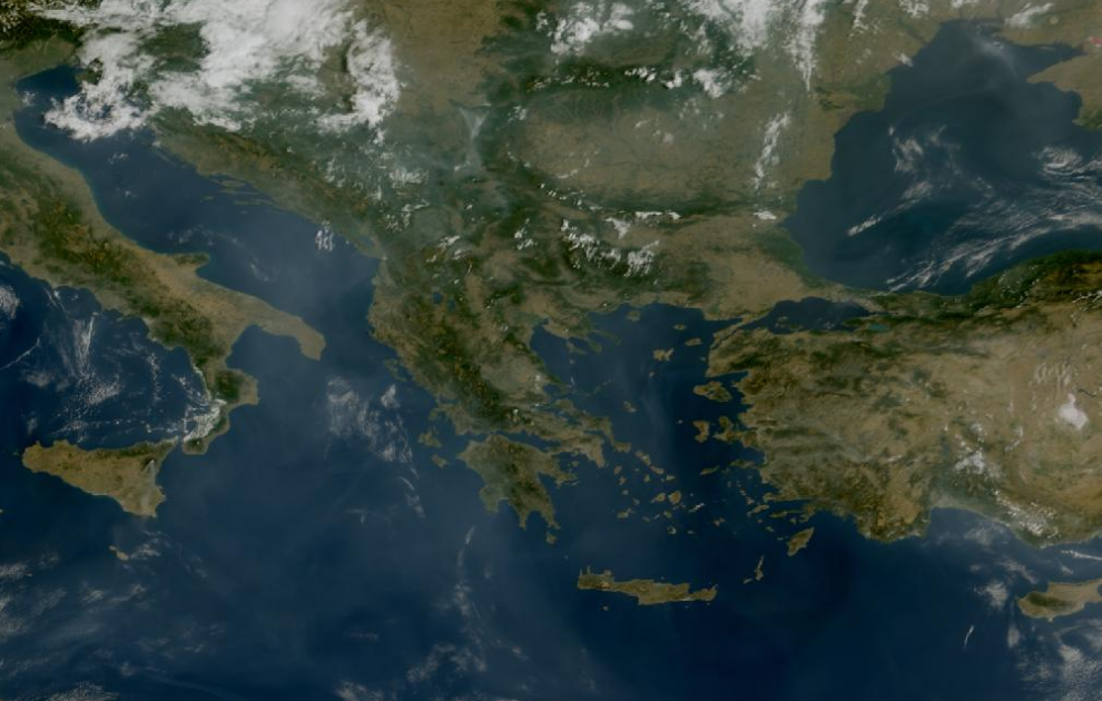 Τελευταία δορυφορική εικόνα νεφοκάλυψης