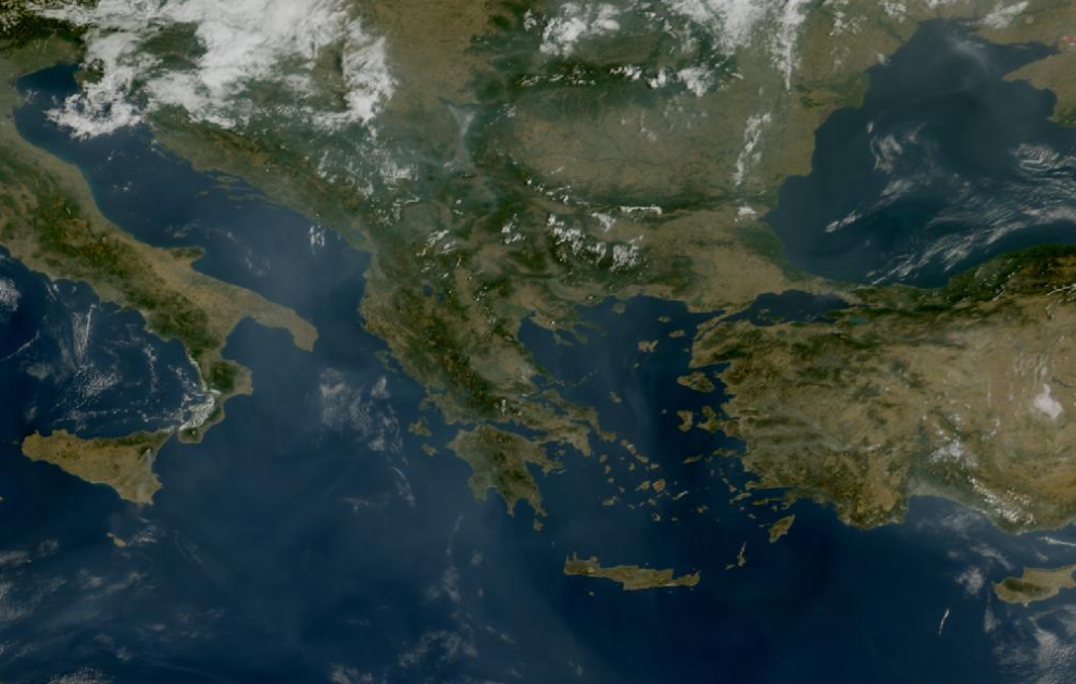 Τελευταία δορυφορική εικόνα νεφοκάλυψης