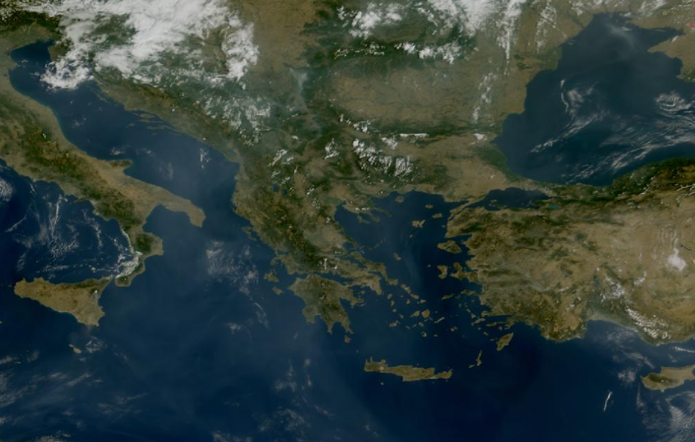 Τελευταία δορυφορική εικόνα νεφοκάλυψης