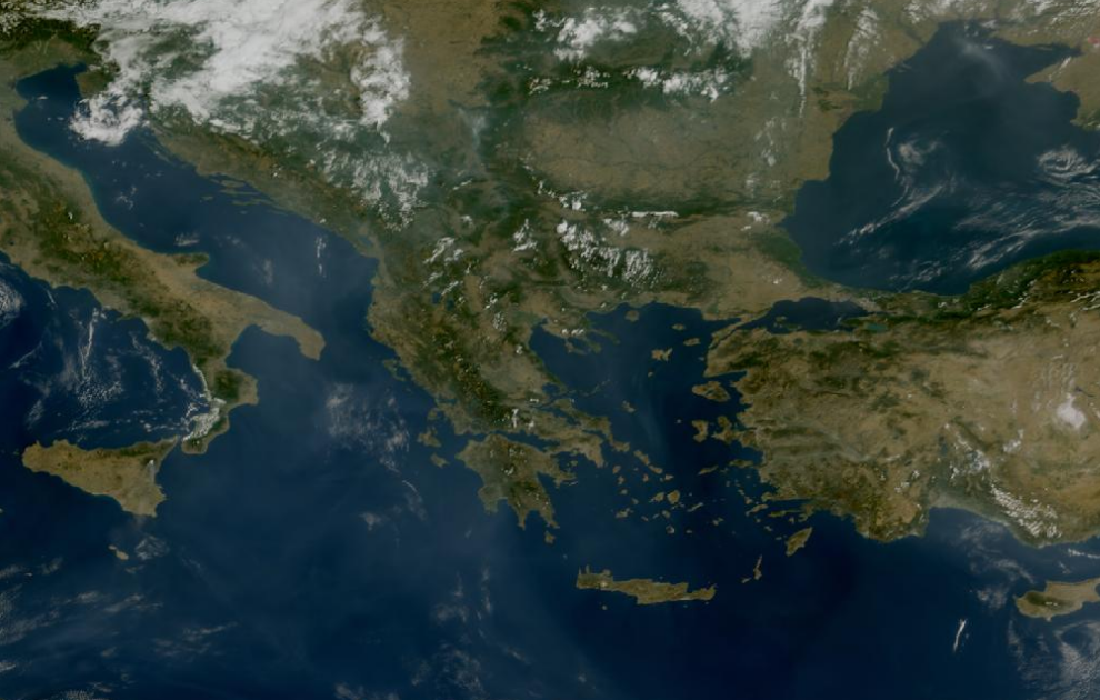 Τελευταία δορυφορική εικόνα νεφοκάλυψης