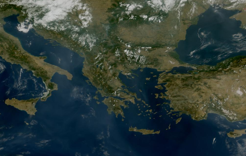 Τελευταία δορυφορική εικόνα νεφοκάλυψης