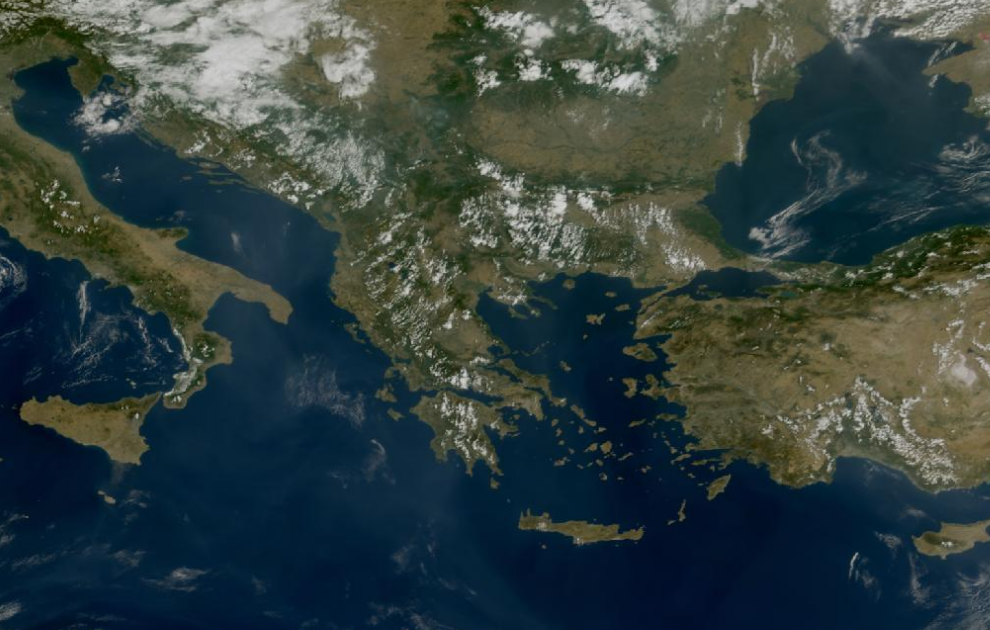 Τελευταία δορυφορική εικόνα νεφοκάλυψης