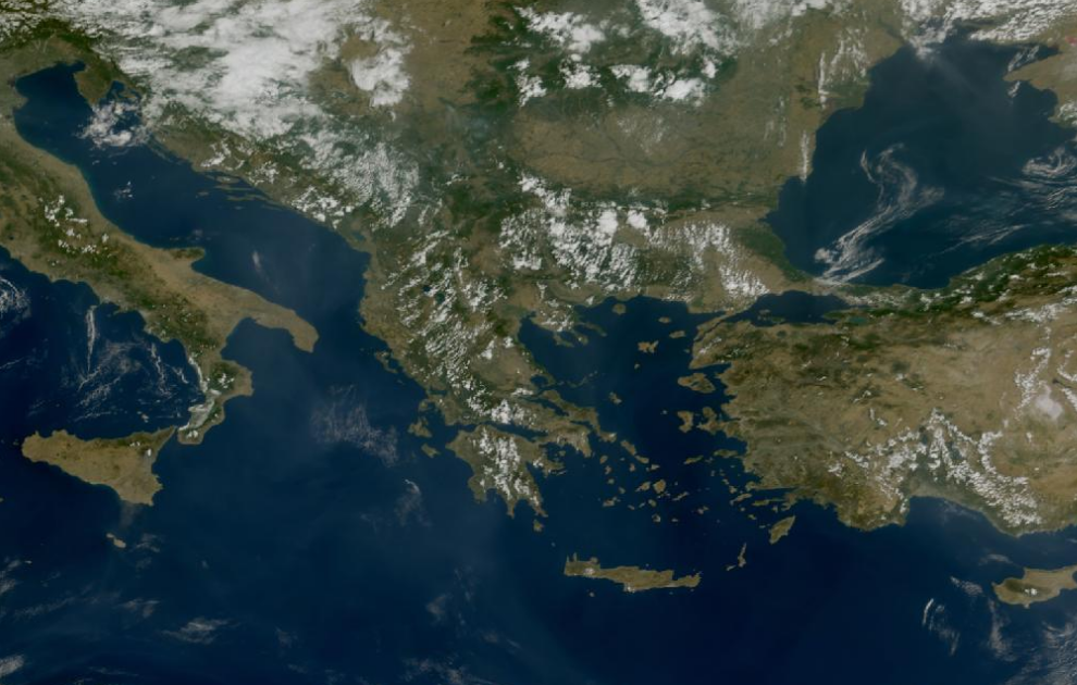 Τελευταία δορυφορική εικόνα νεφοκάλυψης