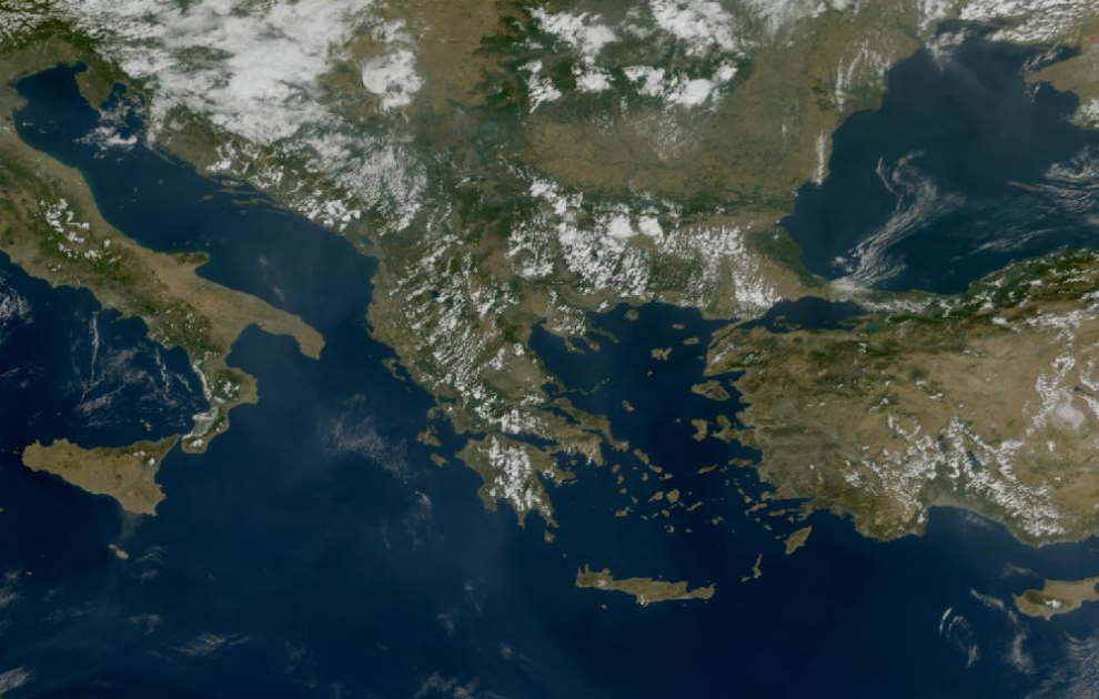 Τελευταία δορυφορική εικόνα νεφοκάλυψης