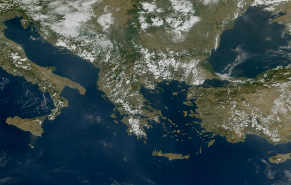 Τελευταία δορυφορική εικόνα νεφοκάλυψης