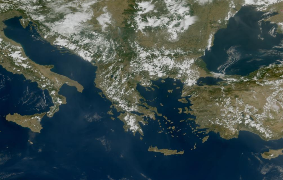 Τελευταία δορυφορική εικόνα νεφοκάλυψης