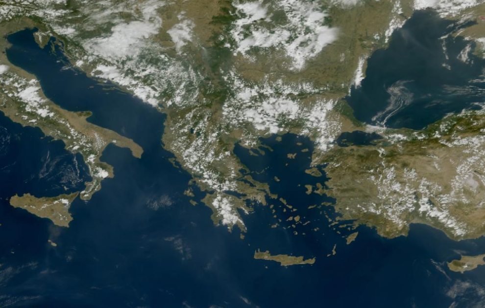 Τελευταία δορυφορική εικόνα νεφοκάλυψης
