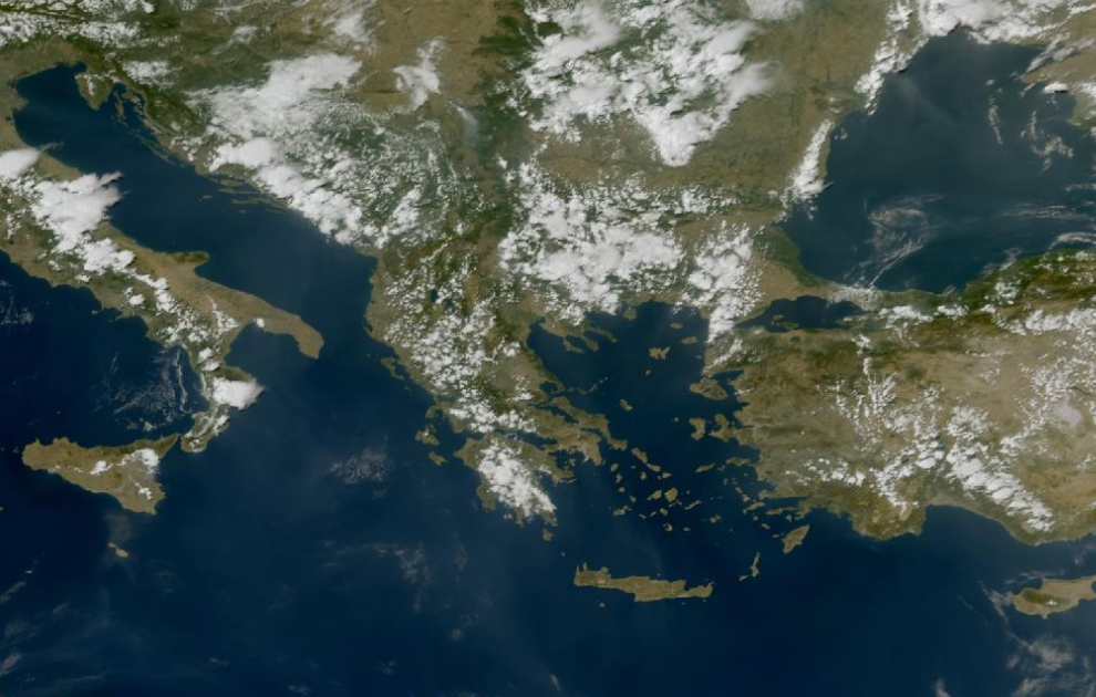 Τελευταία δορυφορική εικόνα νεφοκάλυψης