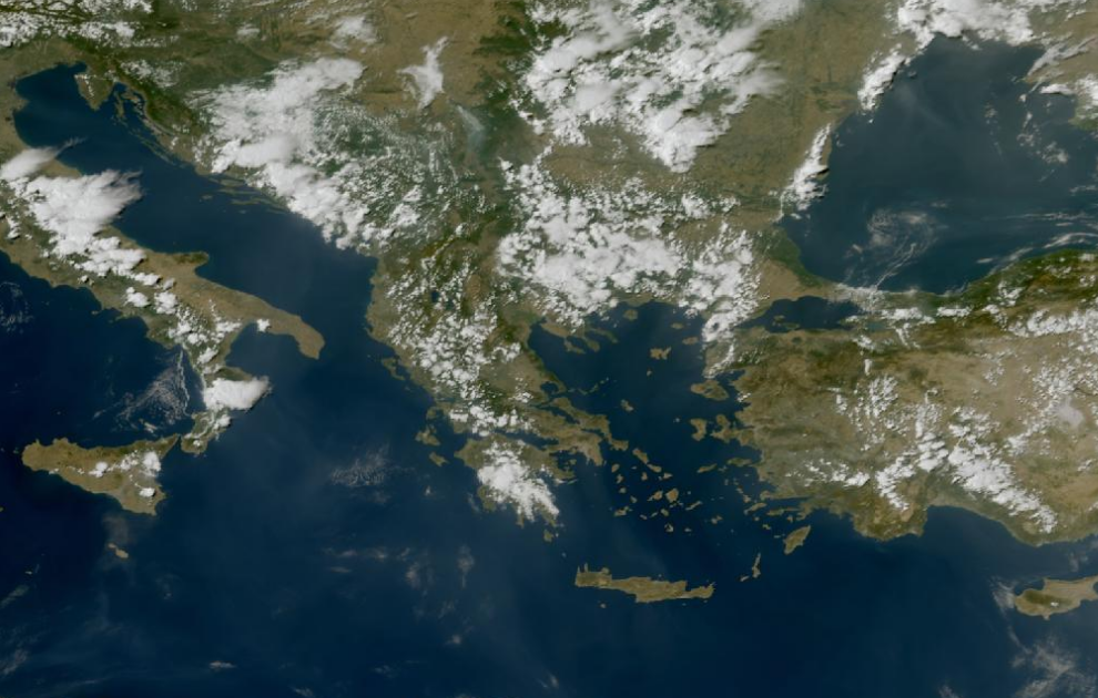 Τελευταία δορυφορική εικόνα νεφοκάλυψης