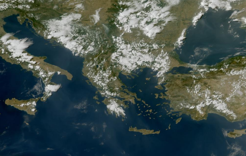 Τελευταία δορυφορική εικόνα νεφοκάλυψης