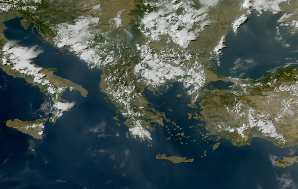 Τελευταία δορυφορική εικόνα νεφοκάλυψης